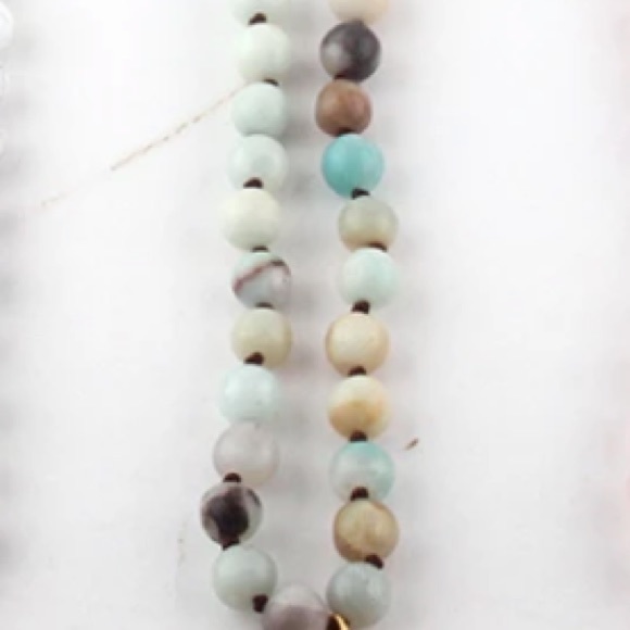 •Gypsy Moons Amazonite Knot Bead Necklace• New - Picture 4 of 4